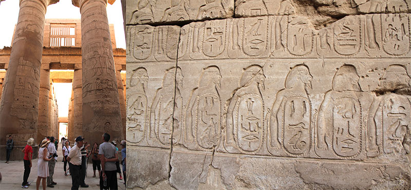 Karnak Temple in Luxor Egypt - Stone Carving captured Black, Sub-Saharan  African Slaves